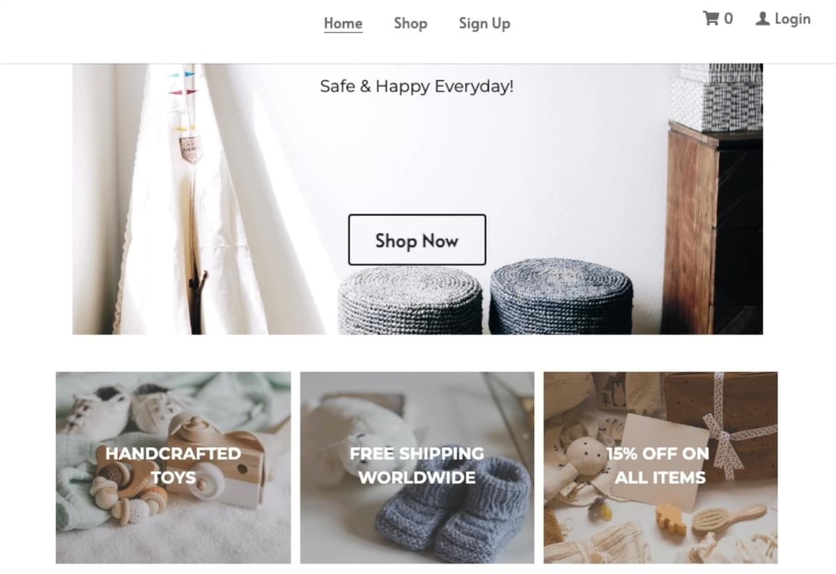 Modelo de Brinquedos Pequenos da Strikingly