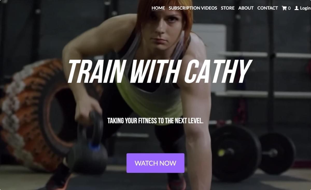Train met Cathy-sjabloon van Strikingly
