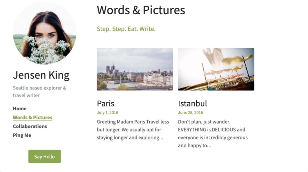 Schoon Sjabloon van Strikingly