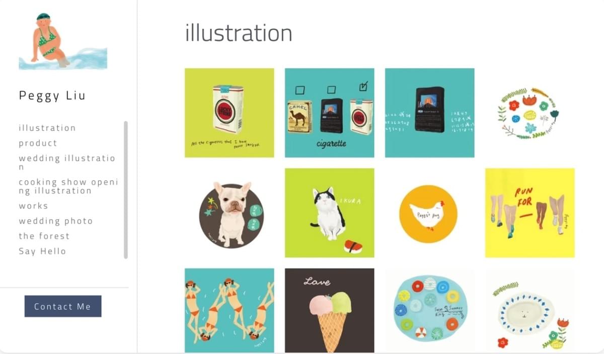 Hedendaagse kunst: website van Peggy Liu
