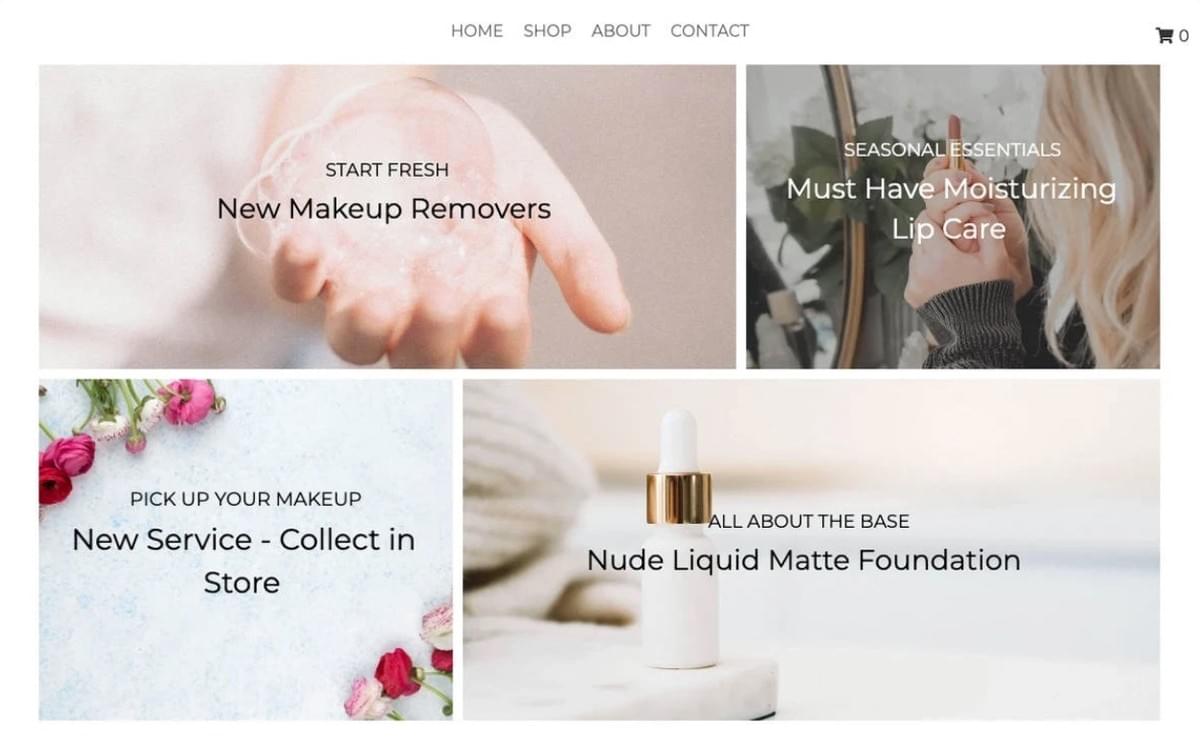 Chloe Online Winkel Template van Strikingly