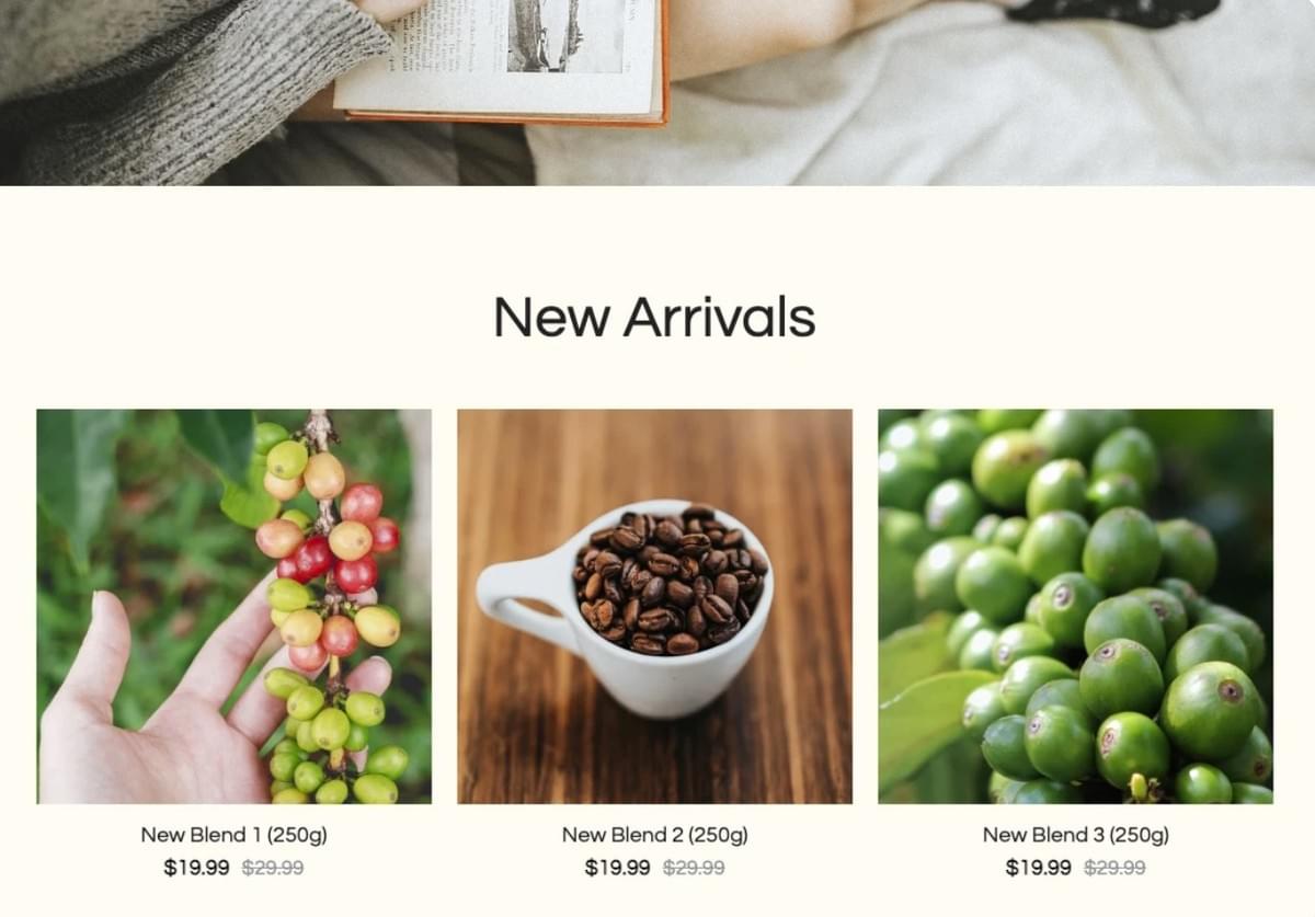 CoffeBrew Sjabloon van Strikingly