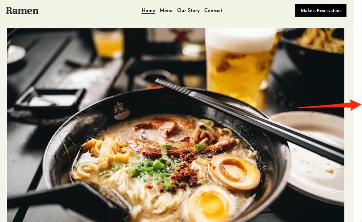 Ramen-Vorlage von Strikingly