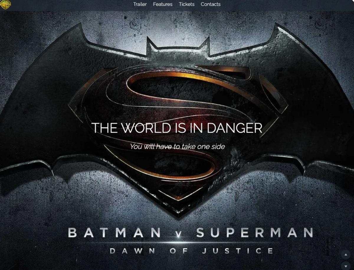 Webhosting von Strikingly: Batman vs. Superman