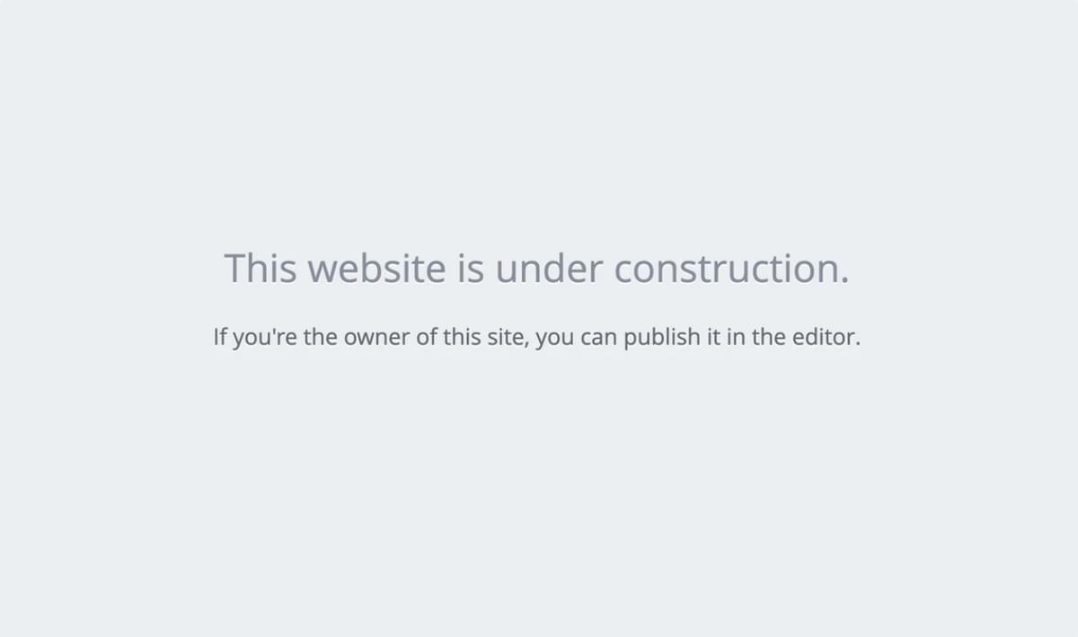 Strikingly Onder Constructie Pagina