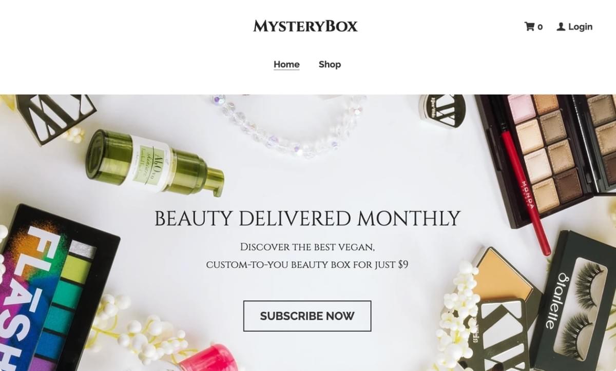 Mystery Box Template van Strikingly