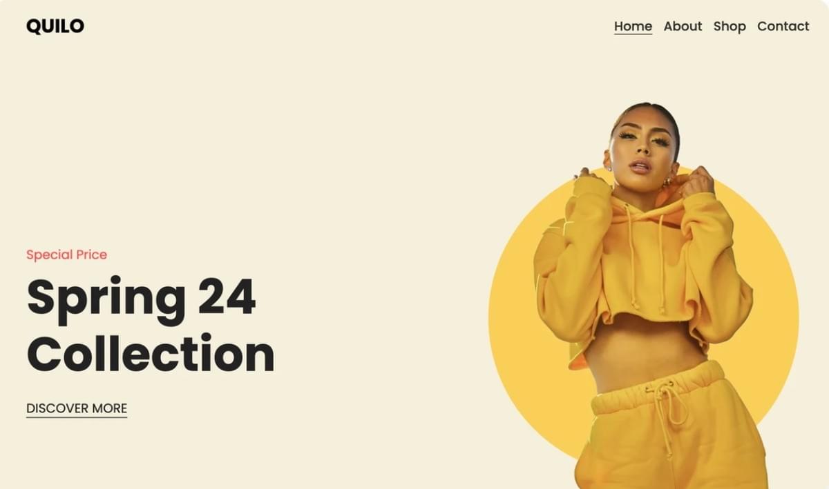 Modelo Quilo da Strikingly