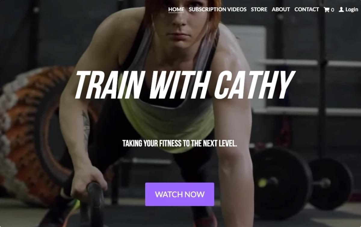 Train met Cathy-sjabloon van Strikingly