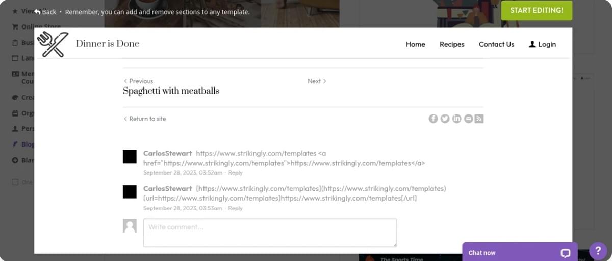 Hoe je een online concert opzet op Strikingly - Betrek de deelnemers
