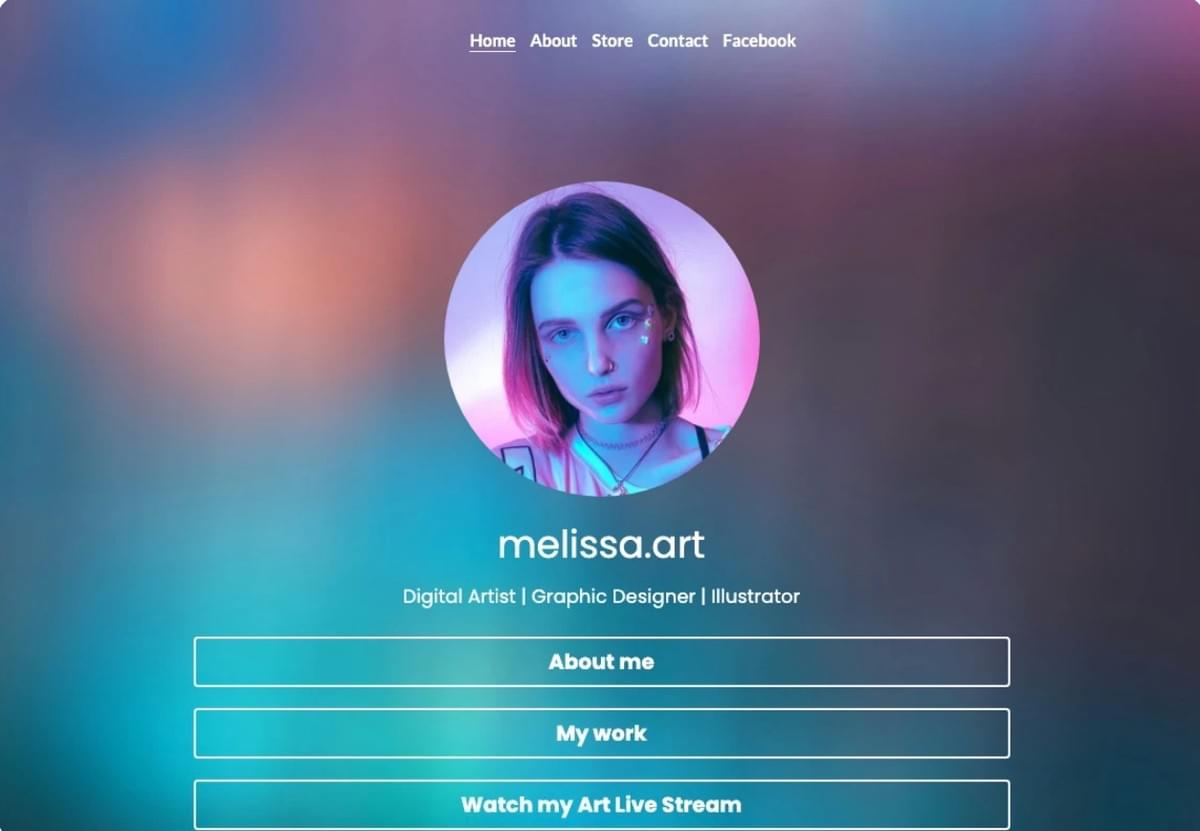 Modelo Melissa.Art da Strikingly