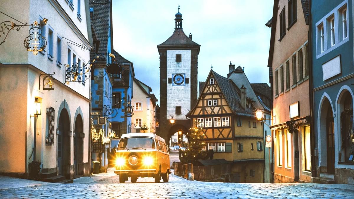 Romantische Straße Mit Dem Auto