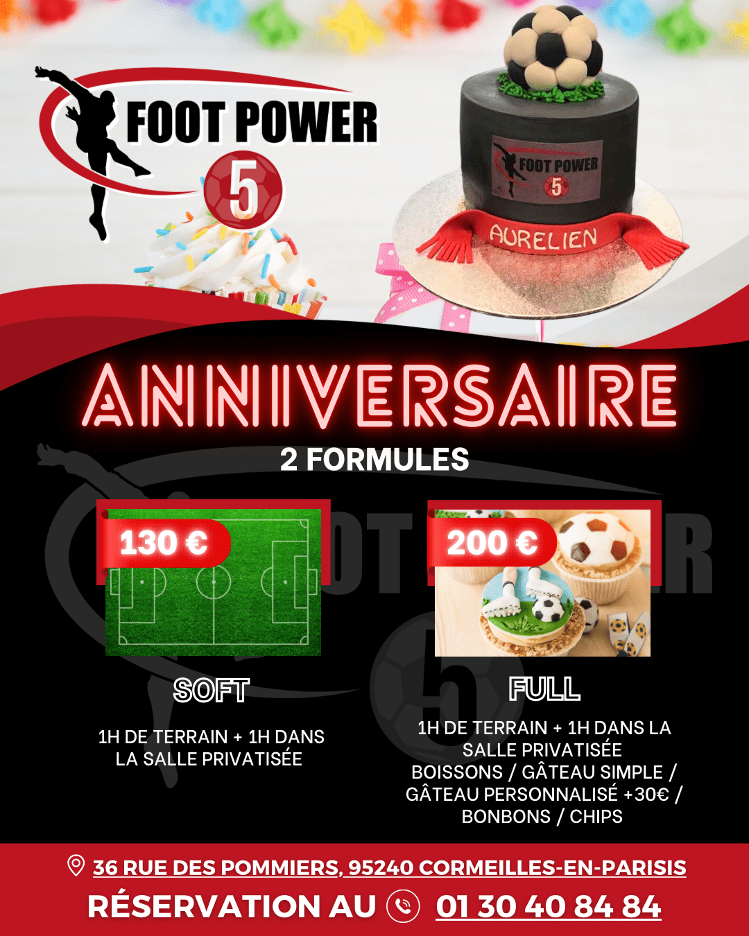 Anniversaire ; football ; five ; Foot Power ; five cormeilles ; sporting