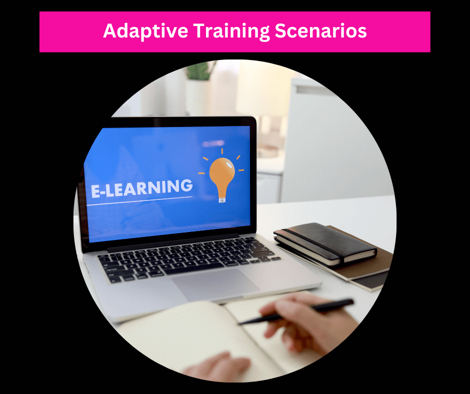 computer with elearning on the screen