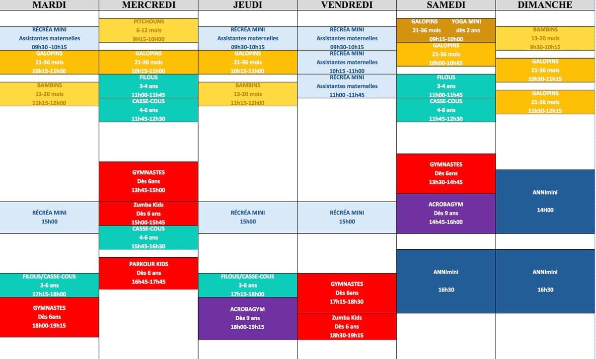 Planning SAISON 2026 2027