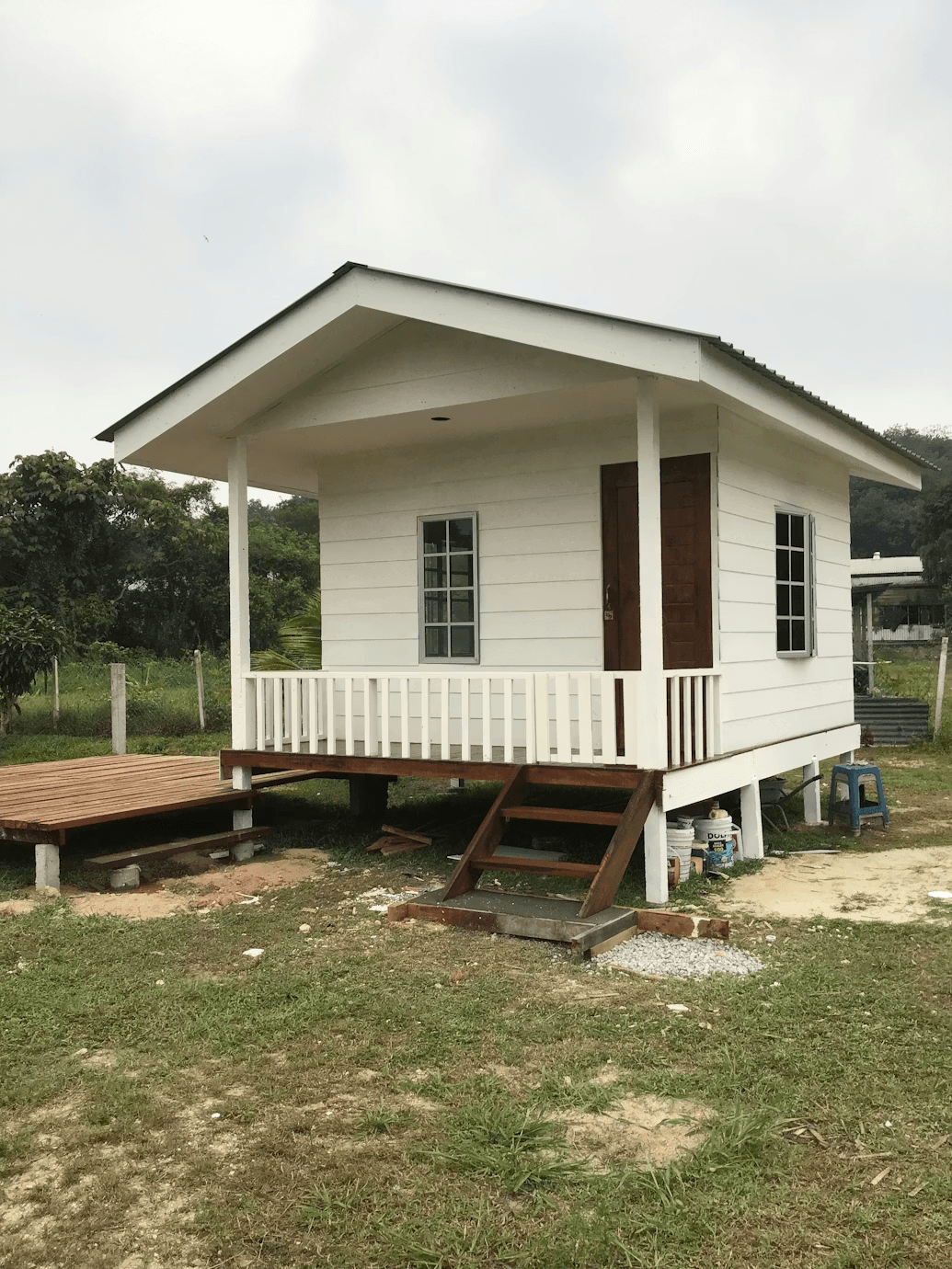 prefab cottage home nestled in nature