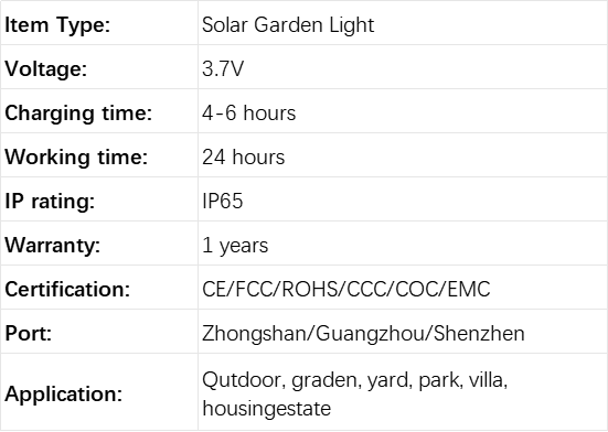 Solar European glass aluminum outdoor garden street light