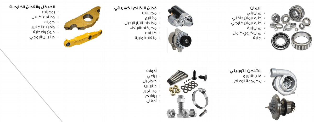  قطع غيار معدات ثقيله 