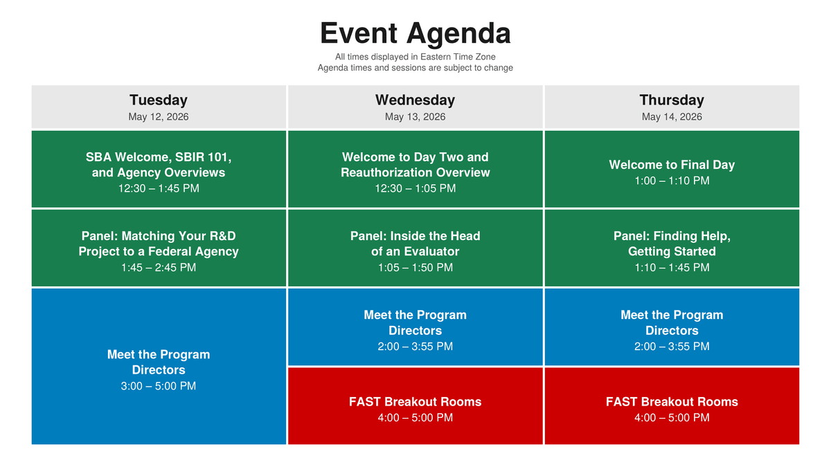 America's Seed Fund Week 2026 Event Agenda 