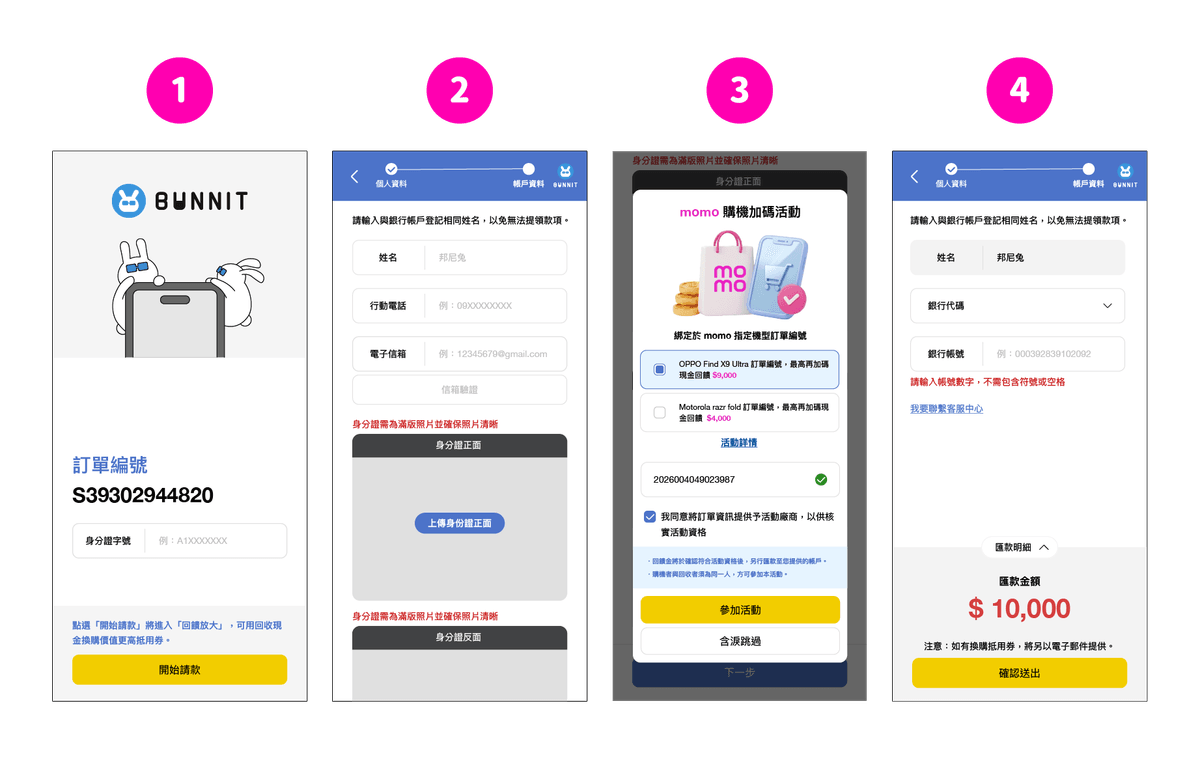 BUNNIT手機自助回收機台,於請款流程 BUNNIT手機自助回收機台,於請款流程
