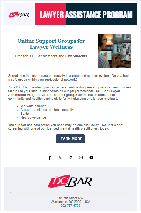 Awareness campaign email