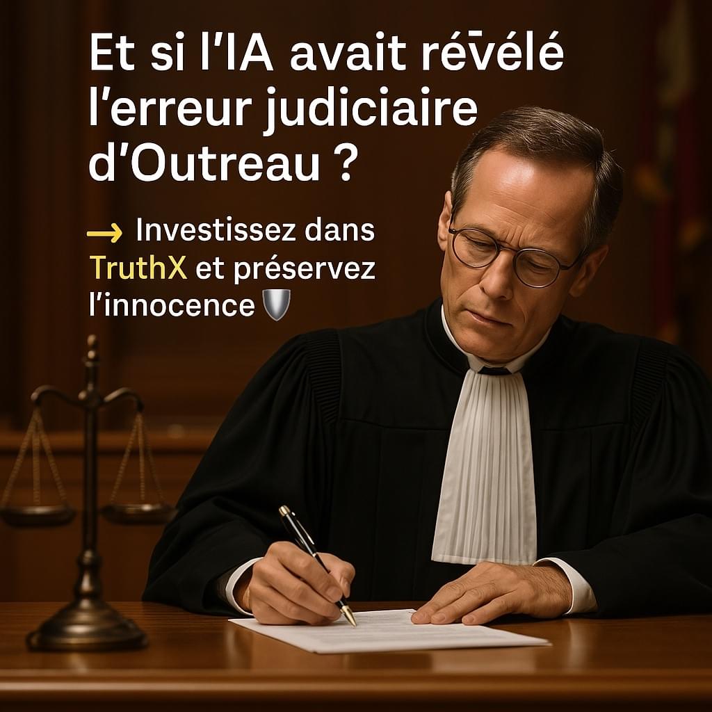 TruthX, IA judiciaire, affaire Outreau, erreur judiciaire, justice algorithmique, contrôle coercitif, IA et témoignage, justice 2030, justice émotionnelle, IA probatoire, intelligence artificielle et procès