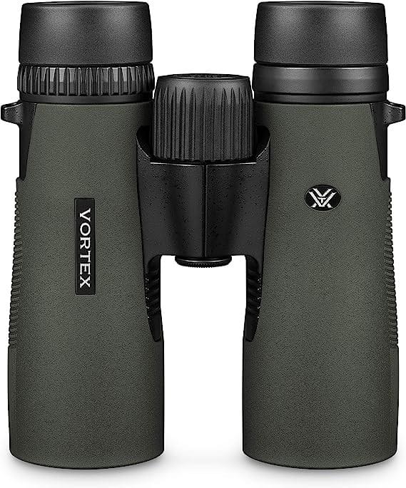 Vortex Diamondback 10x42 binos feature a textured grip, fully multi-coated lenses, and an adjustable focus mechanism. Ideal for spot and stalk hunting, providing exceptional clarity and visibility.