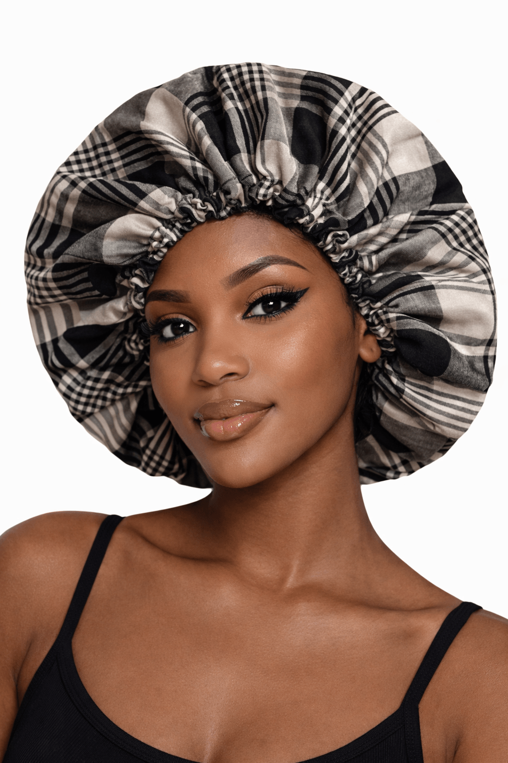 Bonnet de nuit madras noir