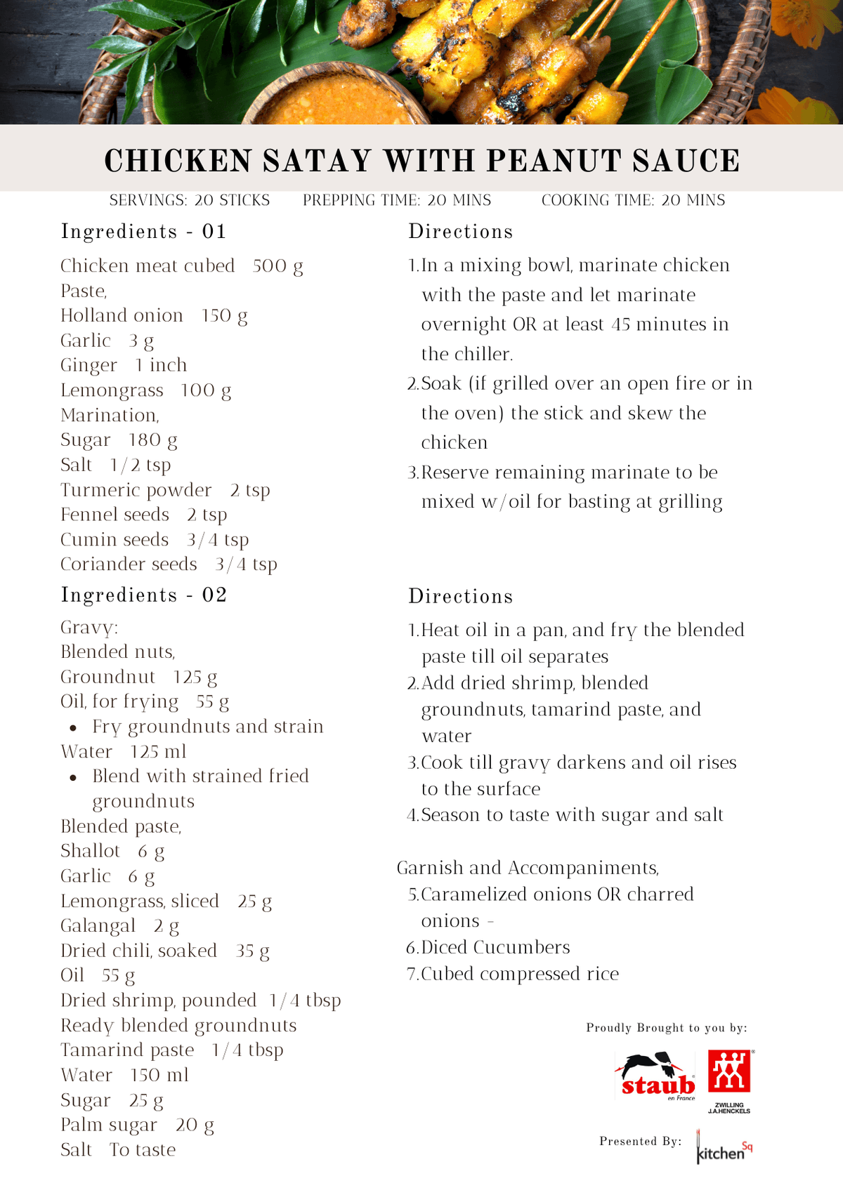 Chicken Satay Singapore