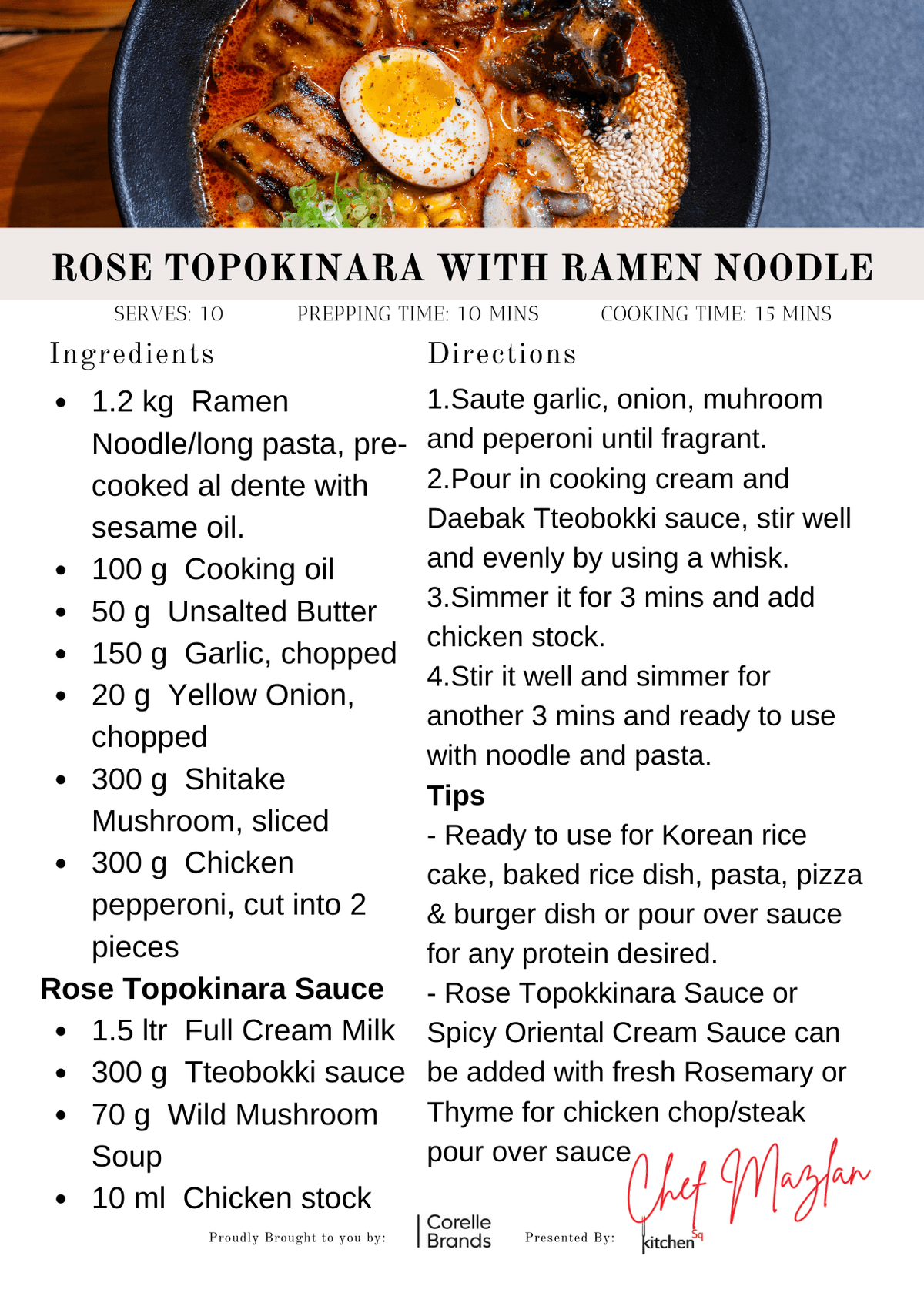 Topokinara with Ramen