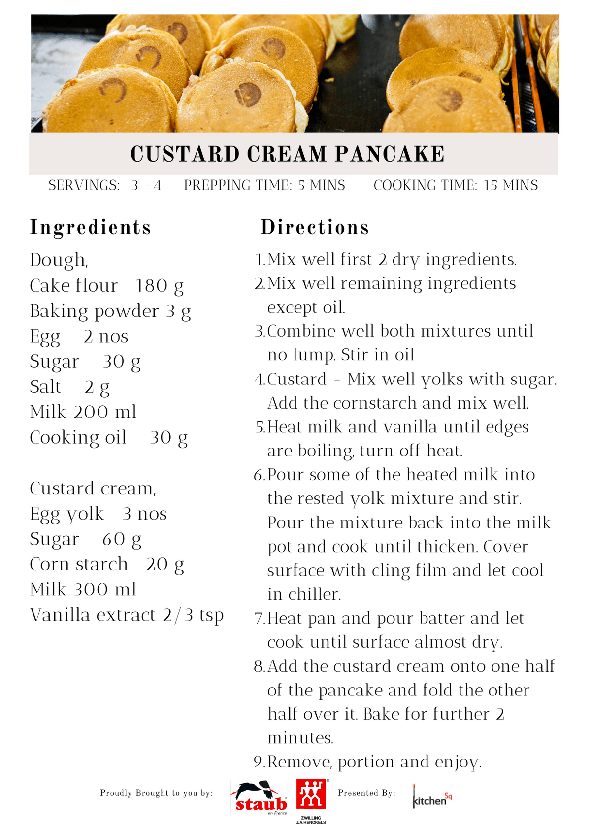 Custard Cream Pancake