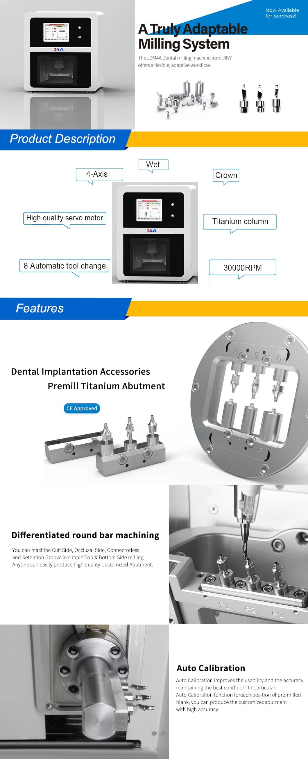 4осевая фрезерная система Ti Premill Abutment Milling Roland