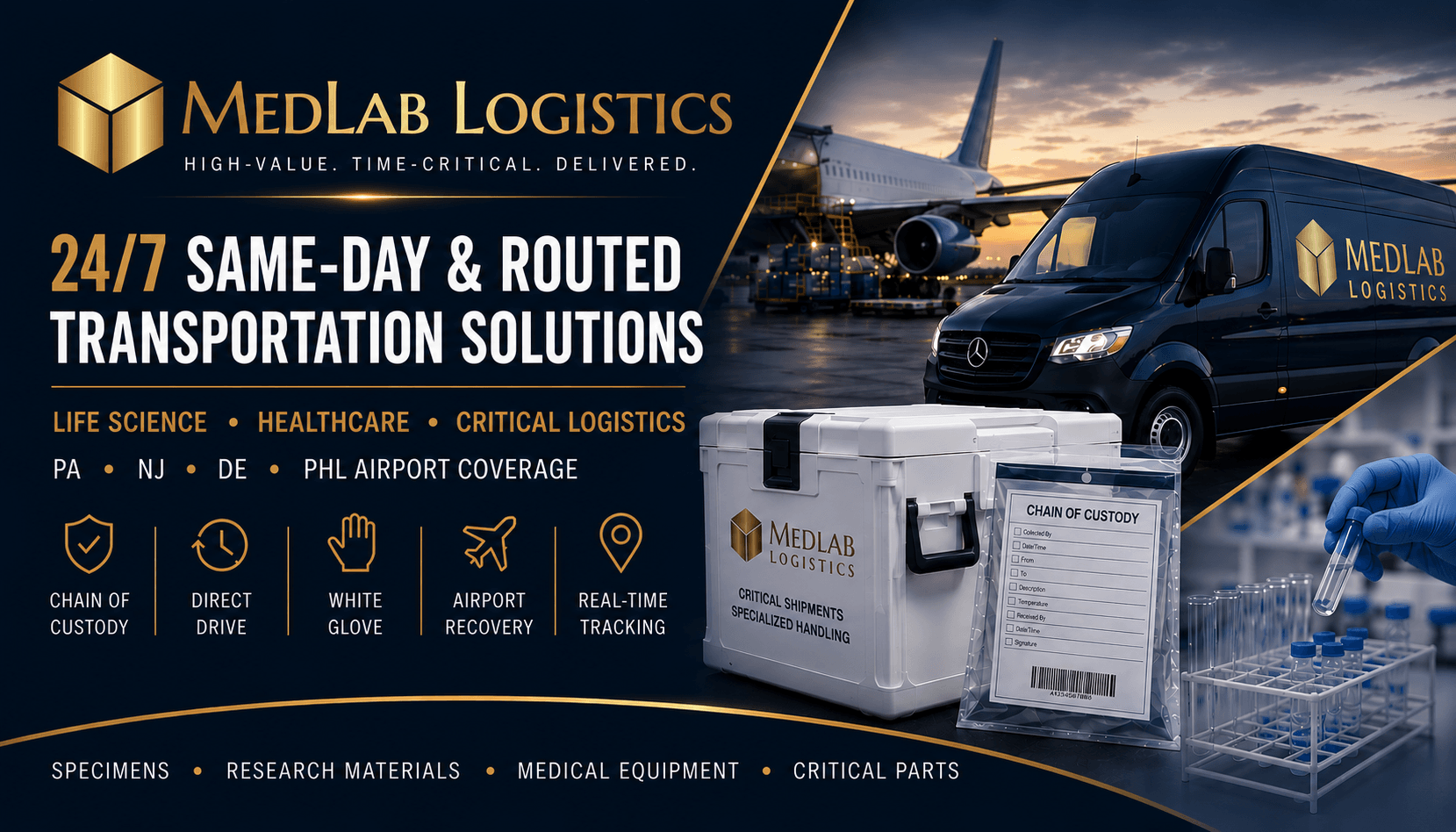 Med Lab Customs MedLab Logistics | On-Demand Same-Day & Routed Courier Services in PA ...