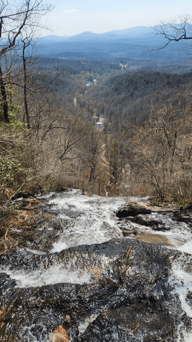 Top of Amicalola Falls close IronHike endurance event Dawsonville GA
