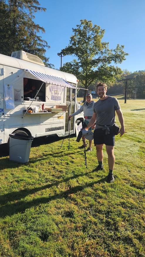 IronHike Mountain Athletes enjoying Food4Friends food truck at elevation endurance Event Mohawk Mountain