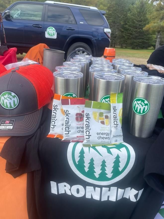 IronHike Mountain Athlete fueling with Skratch Labs products during multi-day endurance Event