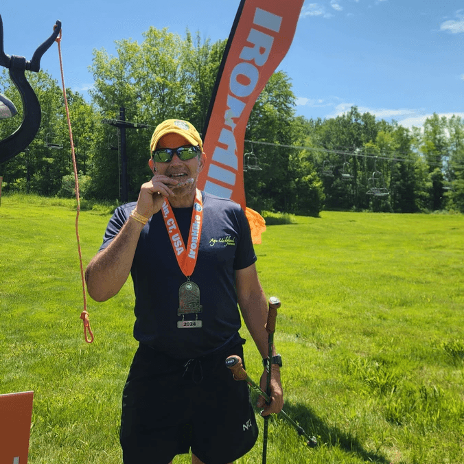 IronHike Mountain Athlete on self-powered vertical trail during Olympus Mons Ultra Endurance Event Mohawk Mountain CT