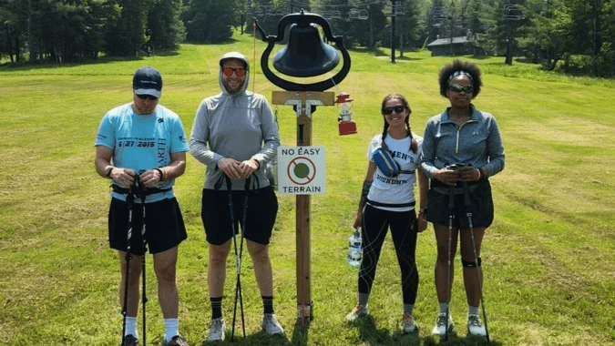 IronHike crew at the summit bell Mohawk Mountain Cornwall CT
