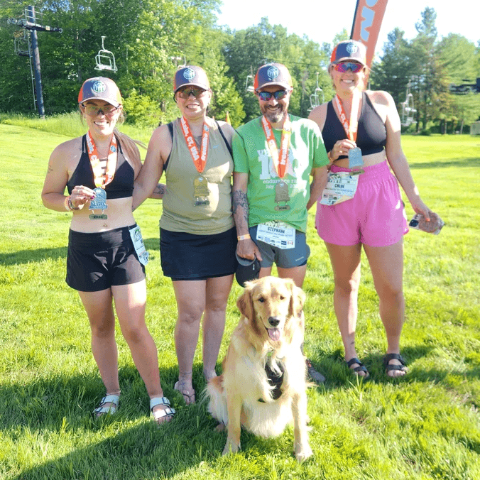 Canadian family at the finish IronHike Endurance Event Mohawk Mountain Cornwall CT