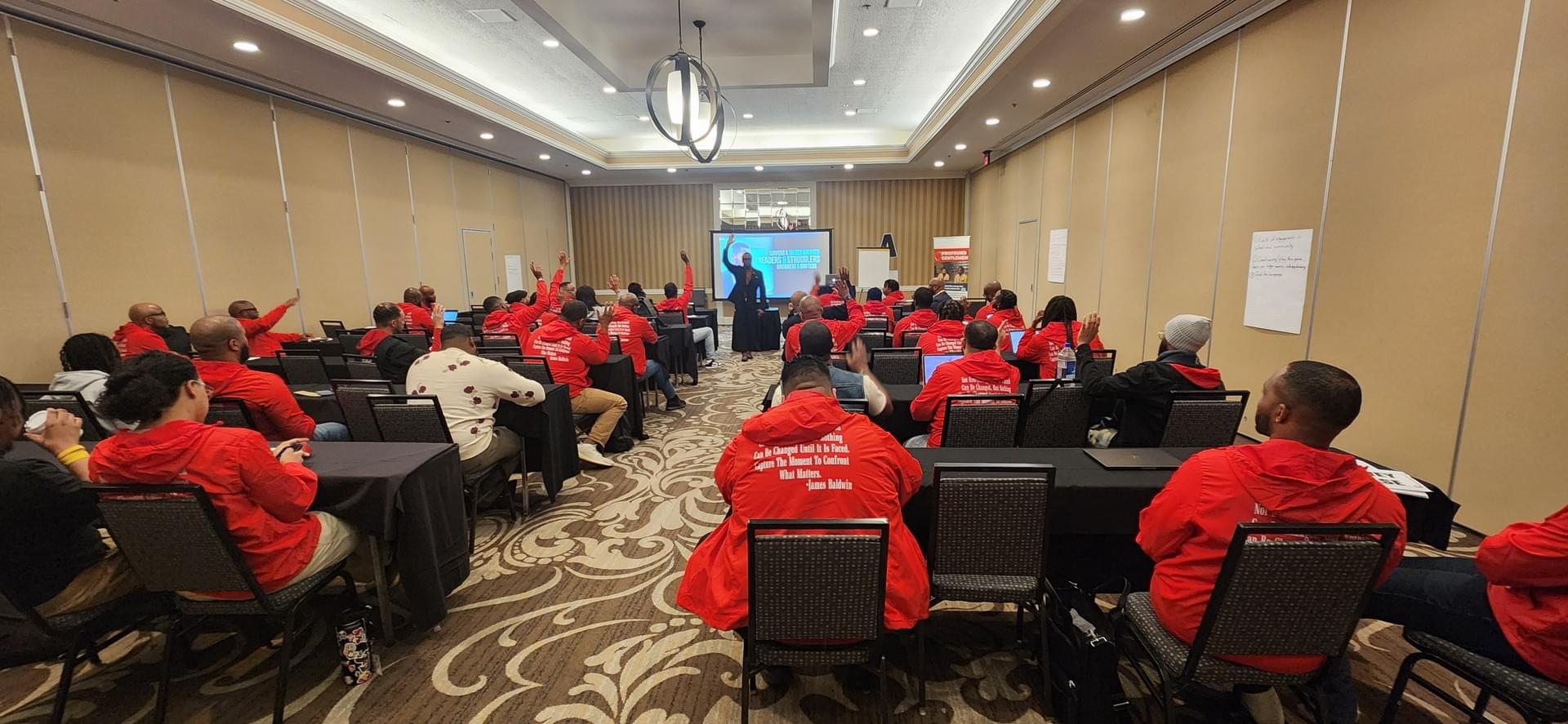 Maurice F. Martin leading a school leadership learning session