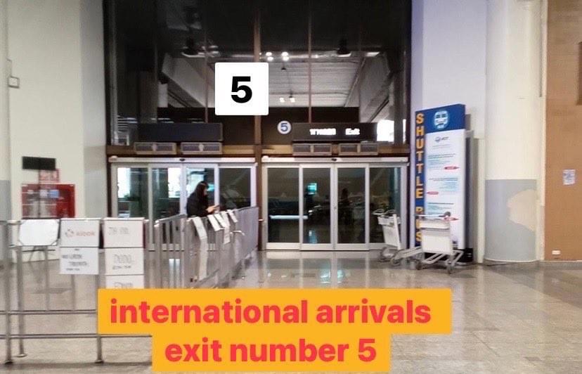 DMK Airport Terminal 1 Arrival Hall Exit 5 On-site Direction Sign