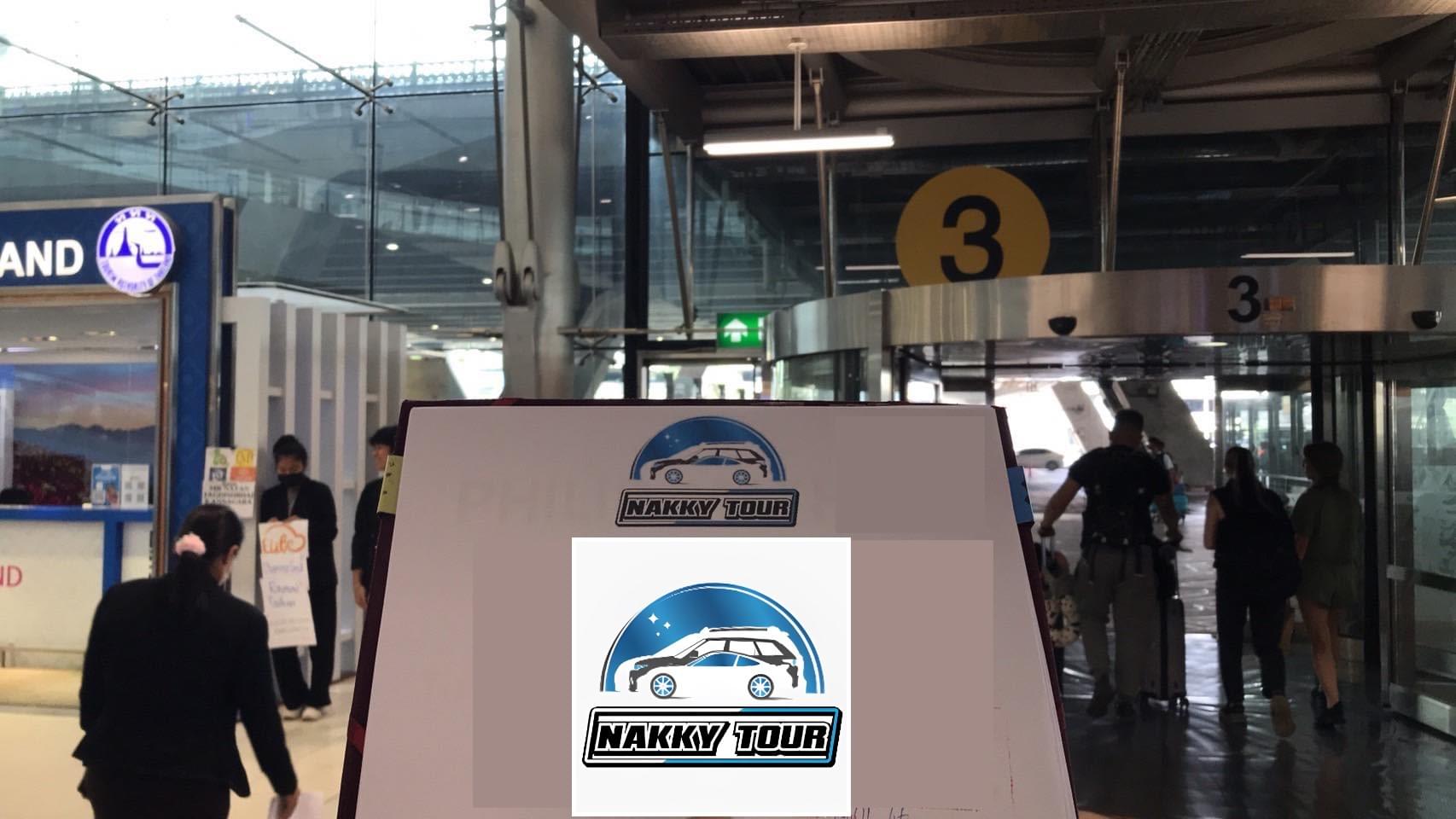 Nakky Tour Meet and Greet Name Board Representative Service at BKK Gate 3