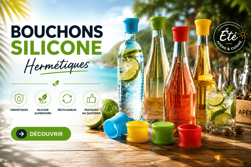Bouchons silicone hermétiques réutilisables