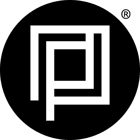 PAA Trademark Logo, in a square simple P design