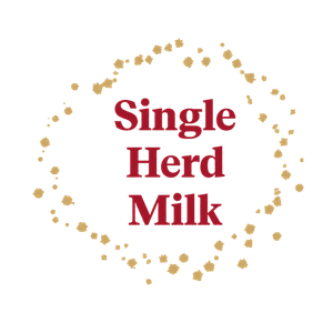Quality mark showing that MOZ is made with milk from one pedigree Friesian herd.