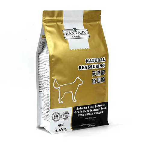 Flat bottom with zipper pouch  Pet food bag