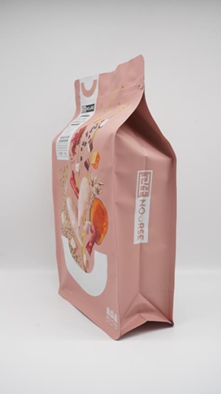 Flat bottom with zipper pouch  Pet food bag