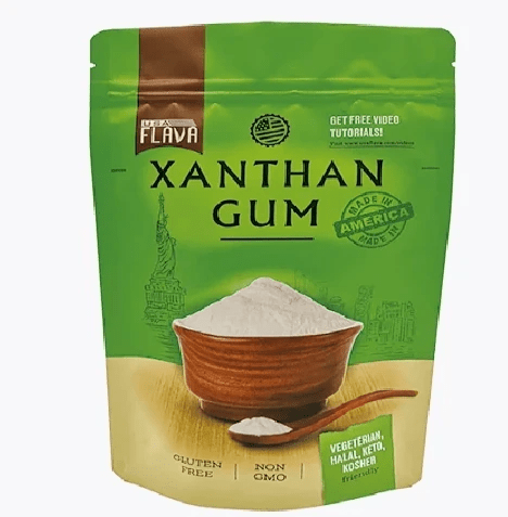 Bottom gusset with zipper pouch  Xanthan gum bag