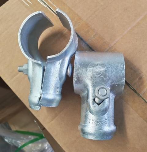 Galvanised fence fitting