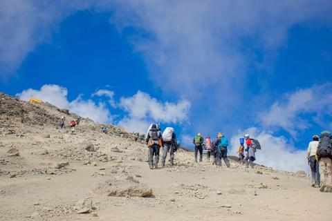 hikers on the journey to the summit