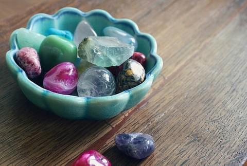 Healing Energy - Bowl of healing crystals